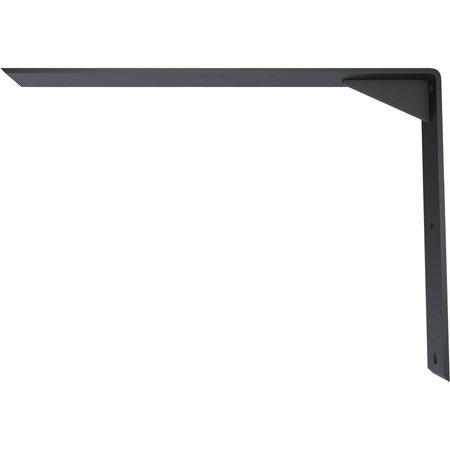 Ekena Millwork Countertop Support Steel Heavy Duty Bracket w/ Gusset, Powder Coated Black 2 1/2"W x 20"D x 14"H BKTM02X20X14CGPBL